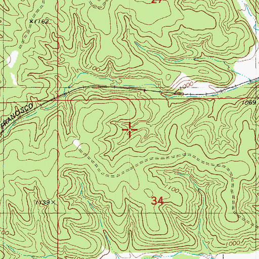 Topographic Map of N.G. Clark Number Two Iron Bank, MO