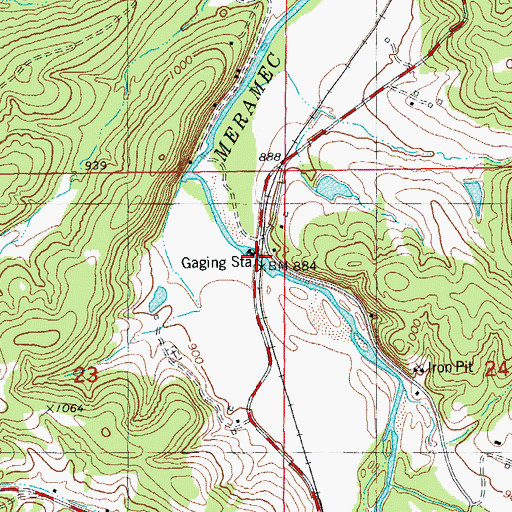Topographic Map of Goltra Ford, MO