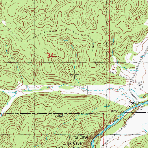 Topographic Map of C C Cook Iron Bank, MO