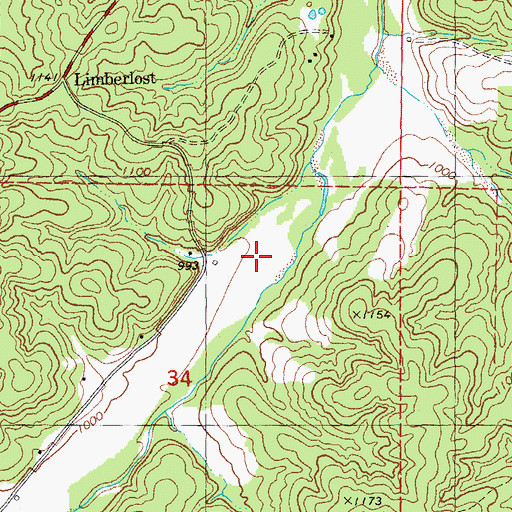Topographic Map of Wilkerson Iron Bank, MO
