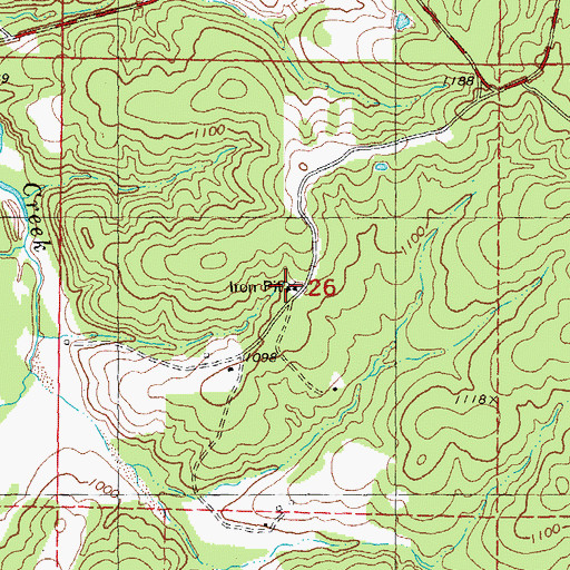 Topographic Map of Anderson Iron Bank, MO