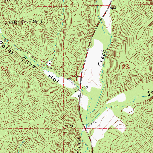 Topographic Map of Bells School (historical), MO