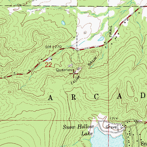 Topographic Map of Pilot Knob Granite Quarry, MO