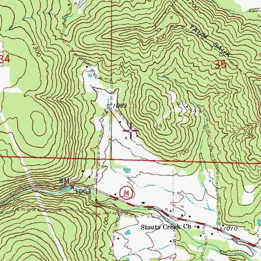 Topographic Map of Sarah P Childers Marble Quarry, MO