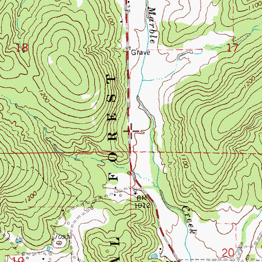 Topographic Map of Ackhurst Iron Bank, MO