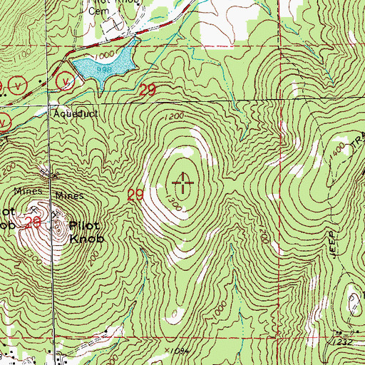 Topographic Map of Cord Wood Hill, MO