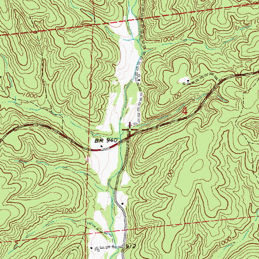 Topographic Map of Carver Creek School (historical), MO
