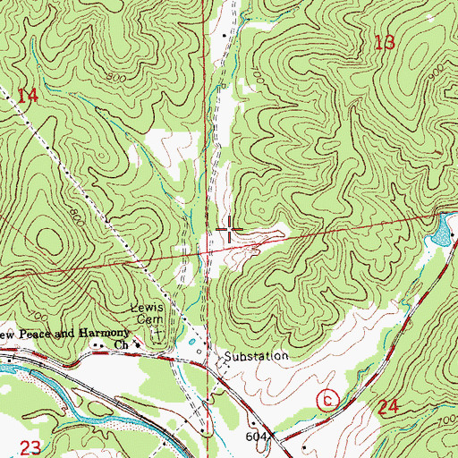 Topographic Map of Annapolis Lead Mine (historical), MO