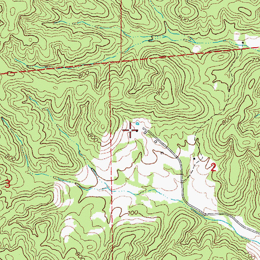 Topographic Map of Dinger Iron Bank, MO