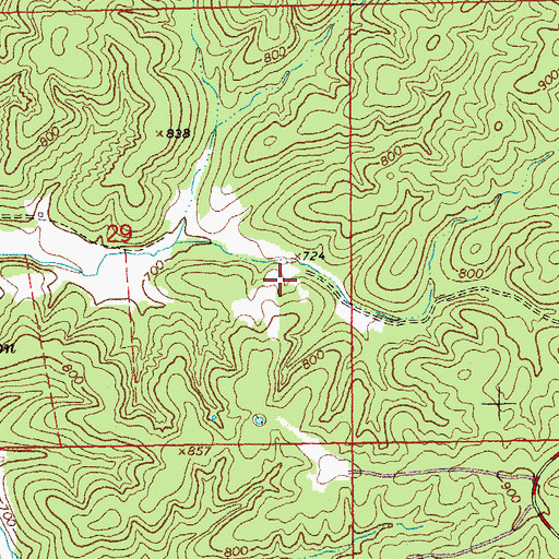 Topographic Map of Blanton Specular Iron Bank, MO
