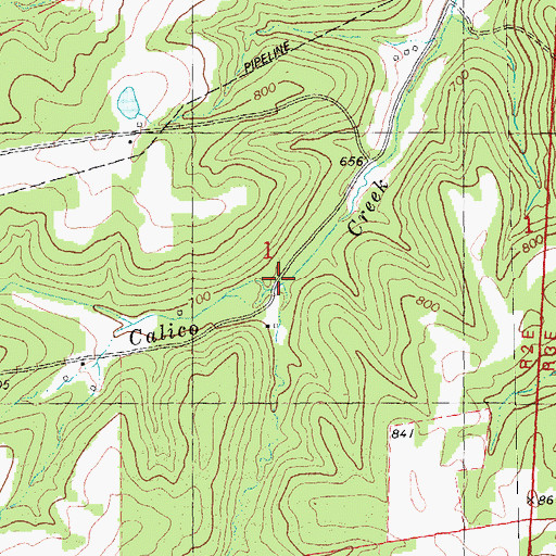 Topographic Map of Taggett Branch, MO