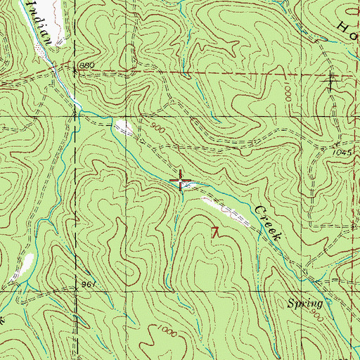 Topographic Map of Bean and Caseys Sawmill (historical), MO