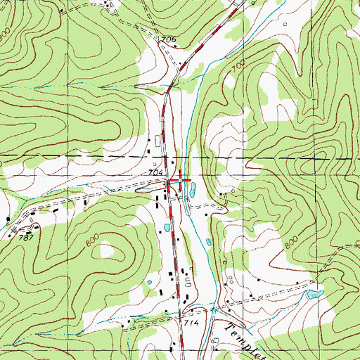 Topographic Map of Robidoux Branch, MO