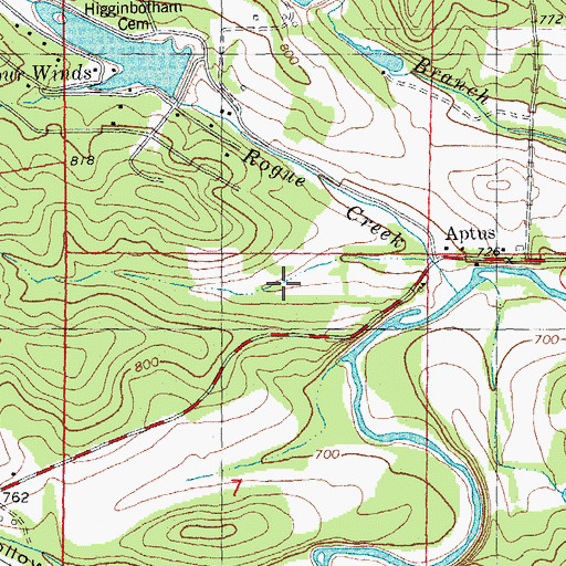 Topographic Map of Dry Hollow Lead Diggings, MO