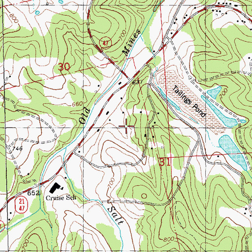 Topographic Map of Rabbitville, MO