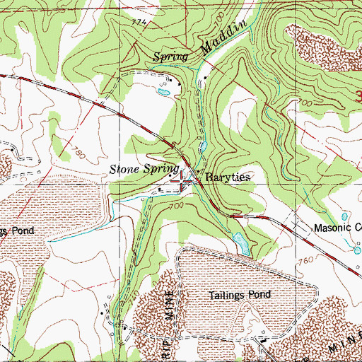 Topographic Map of Clancy Branch, MO