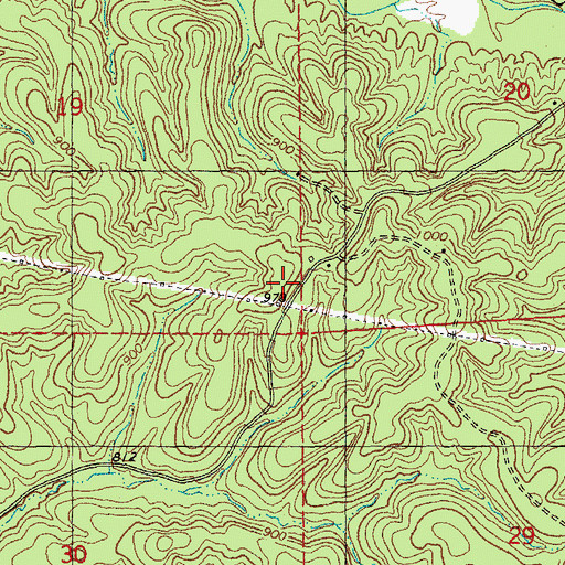 Topographic Map of Pine Forest School (historical), MO