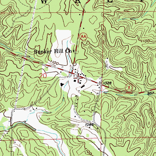 Topographic Map of Levy, MO