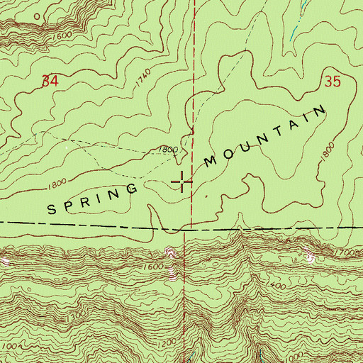 Topographic Map of Spring Mountain, AR