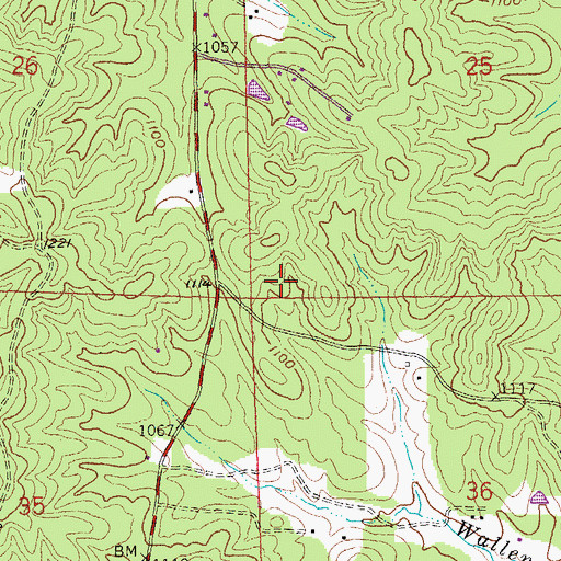 Topographic Map of Hochstatter School (historical), MO