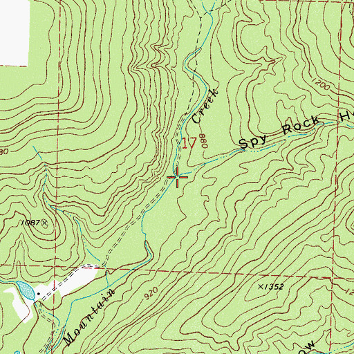 Topographic Map of Spy Rock Hollow, AR