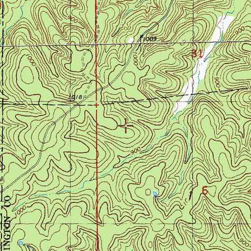 Topographic Map of Kellogg Shaft, MO