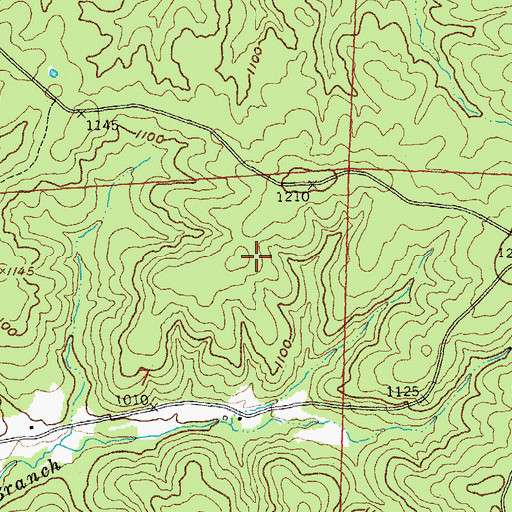 Topographic Map of Turkey Hill Lead Diggings, MO