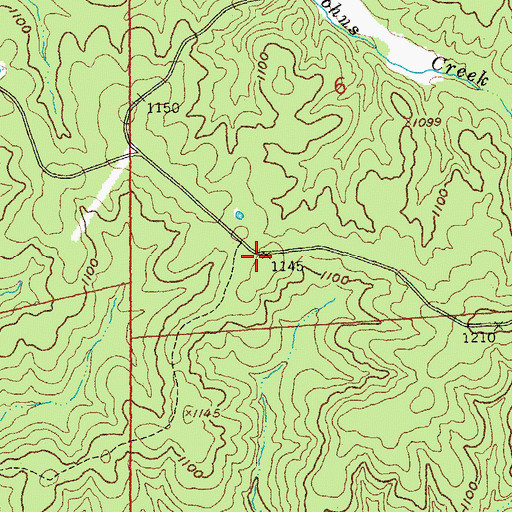 Topographic Map of Trash Lead Diggings, MO