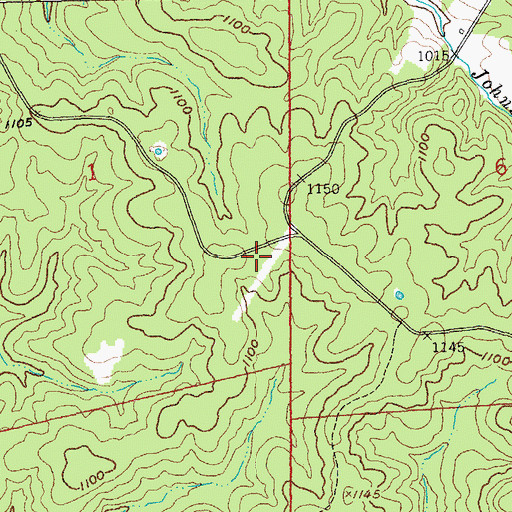 Topographic Map of Strawberry Lead Diggings, MO