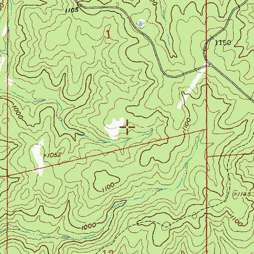 Topographic Map of Pigeon-Roost Lead Mine, MO