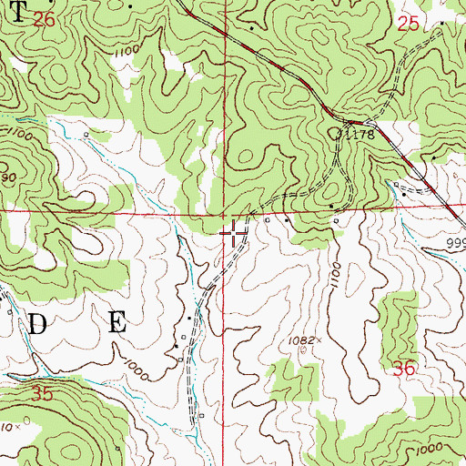 Topographic Map of Thomas School (historical), MO