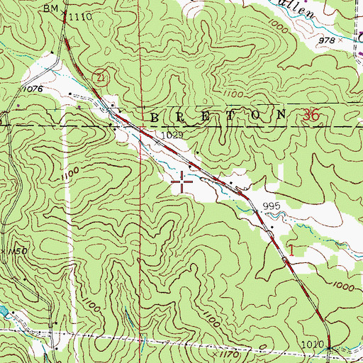 Topographic Map of Jumbo Shaft, MO