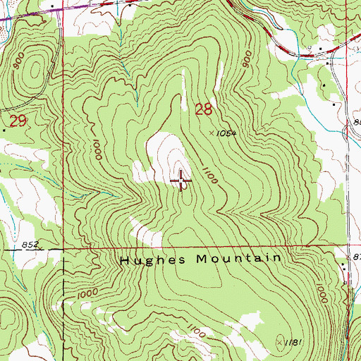 Topographic Map of Red Rock, MO