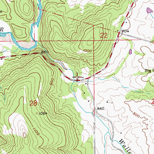 Topographic Map of Hughes Mill (historical), MO