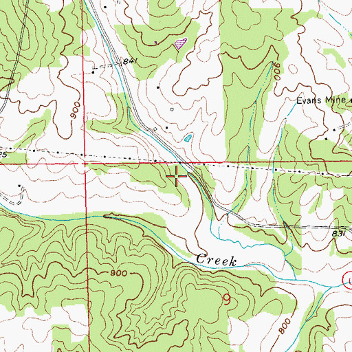 Topographic Map of Rock Spring School (historical), MO