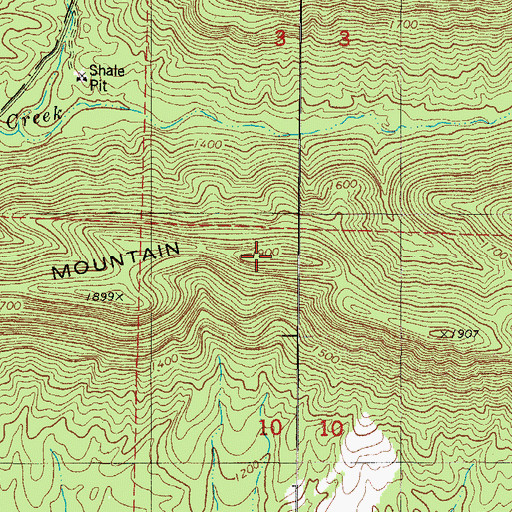 Topographic Map of Statehouse Mountain, AR
