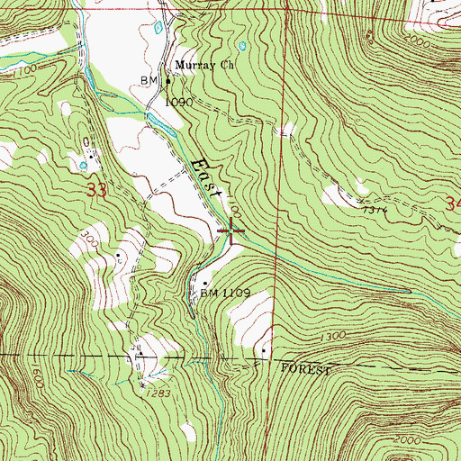 Topographic Map of Stepp Creek, AR