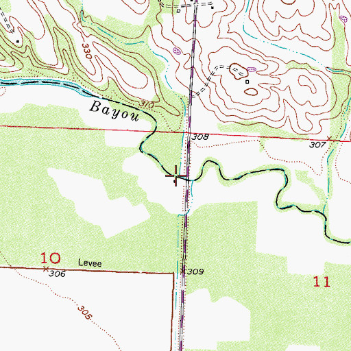 Topographic Map of Sterling Branch, AR