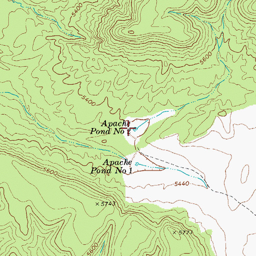 Topographic Map of Apache Pond Number Two, AZ