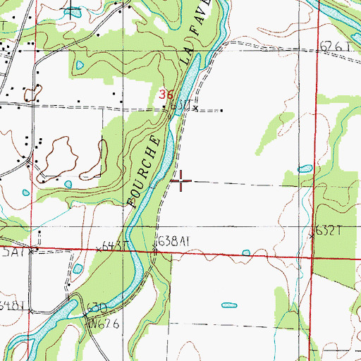 Topographic Map of Stevens Branch, AR