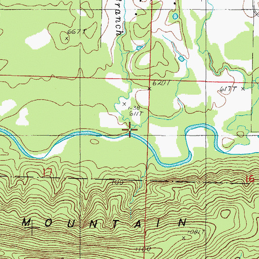 Topographic Map of Stewart Branch, AR