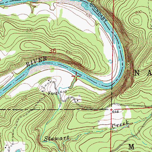 Topographic Map of Stewart Creek, AR