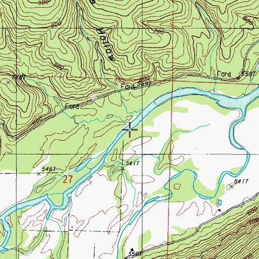 Topographic Map of Stillhouse Hollow, AR