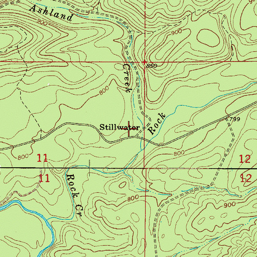 Topographic Map of Stillwater, AR
