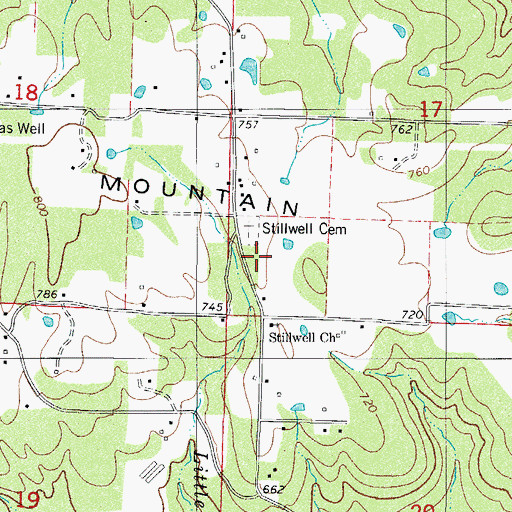 Topographic Map of Stillwell School, AR