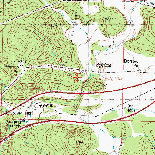 Topographic Map of Lookout Wash, AZ