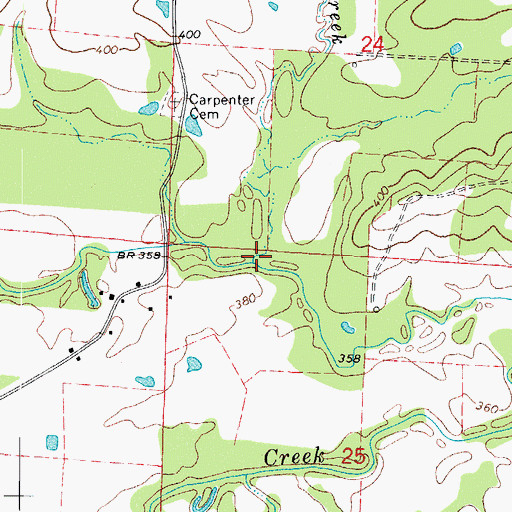 Topographic Map of Stone Creek, AR