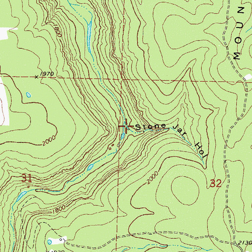 Topographic Map of Stone Jar Hollow, AR