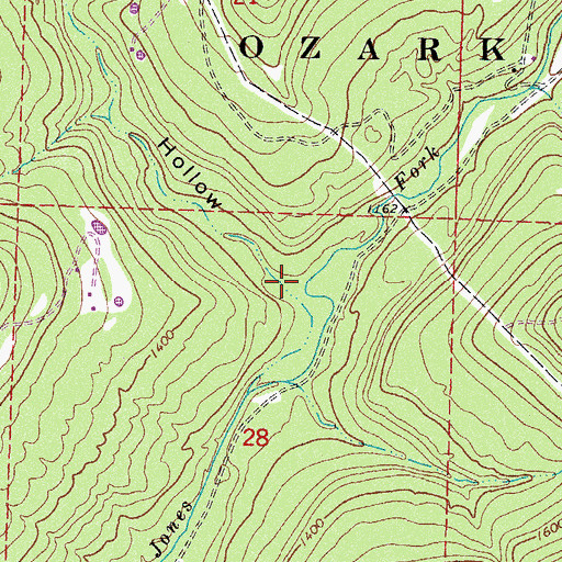 Topographic Map of Sugar Tree Hollow, AR