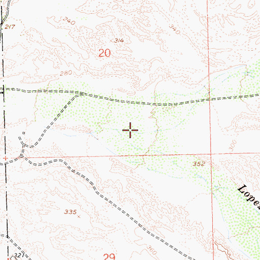Topographic Map of Lopez Wash, AZ
